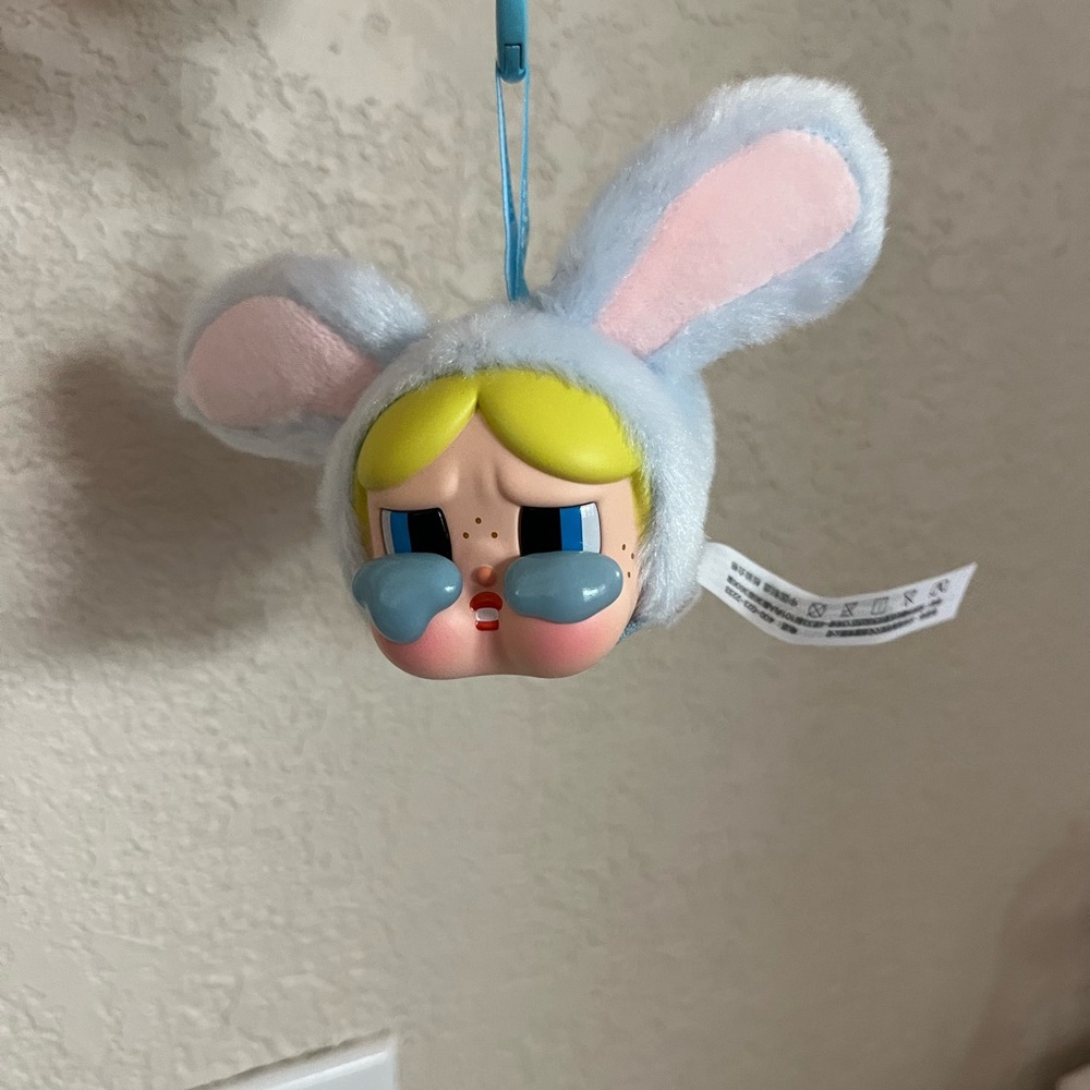 Pop Mart Crybaby Power Puff Girl series keychain - bunny bubble